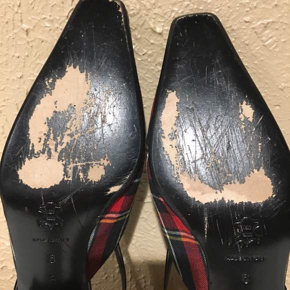 ABS Allen Schwartz Plaid Mules - Picture 5 of 5